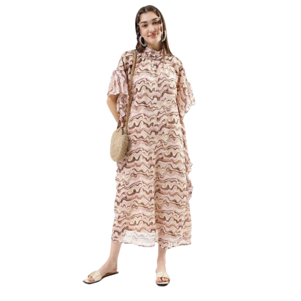 Bedazzle Abstract print maxi dress